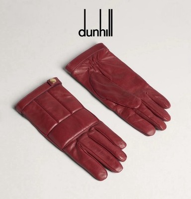 Dunhill Concours Lederhandschuhe rot Kaschmir gefüttert Größe L Made in Italy