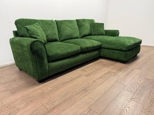 Taylor Fabric Right-Hand Chaise Corner Sofa – Green