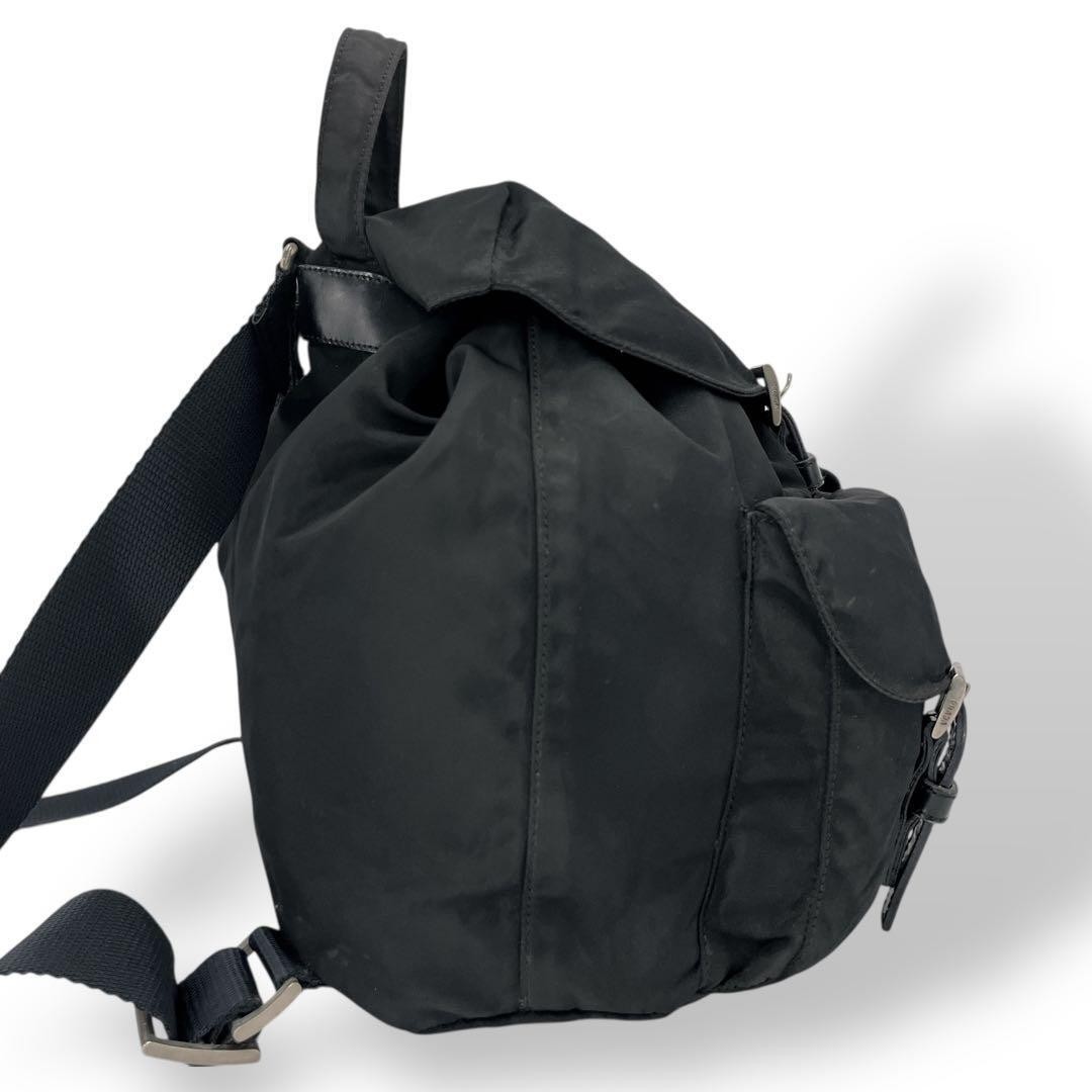 Prada Mini Backpack Drawstring Triangle Logo Plat… - image 2