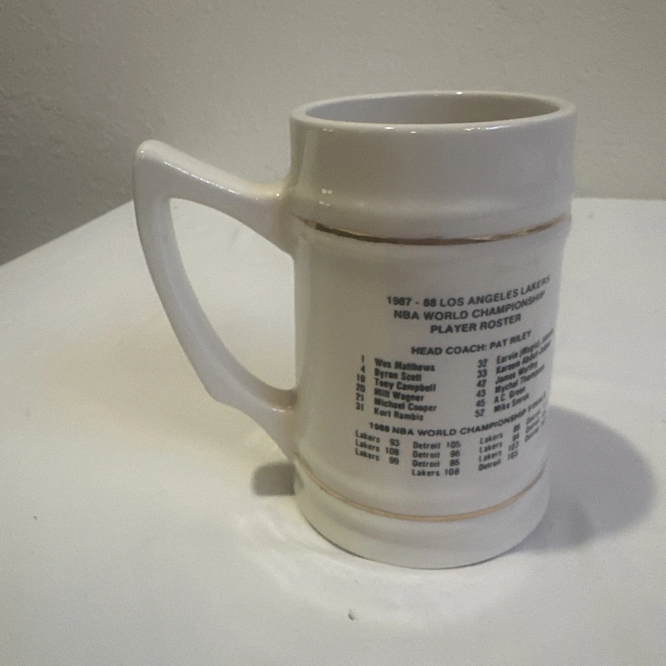 Los Angeles Lakers 1987-88 NBA Championship Season Beer Stein Mug Magic Kareem * - Image 4 of 4
