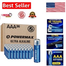 Smart Storage Pack of 36 AAA Batteries - Long Lasting & Non-Toxic Power Supply