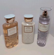 Bath & Body Works PURE WONDER Loción Corporal, Gel de Ducha, Conjunto de Bruma de Fragancia Fina