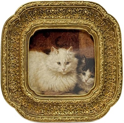 CISOO 3x3 Vintage Small Picture Frame, Antique Ornate Gold Square, 