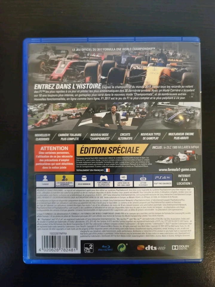 F1 2017 PS4 COMPLETO VERSIONE FRANCESE 🇲🇫 - Immagine 3 di 3