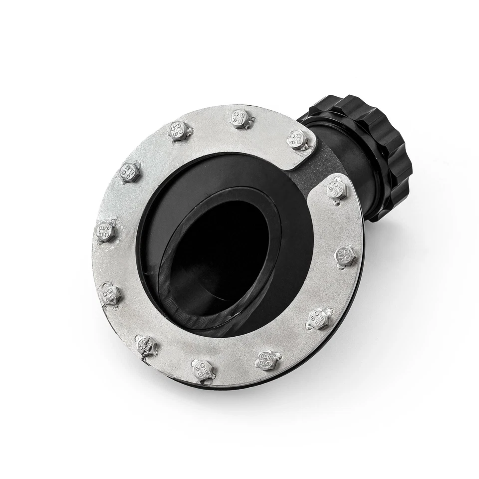 Billet 45 Degree Black Aluminum Fuel Cell Fast Filler Neck Foto 3 de 4