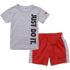NWT Nike Boys Dri-fit Jdi T-shirt and Mesh Shorts 2-piece Outfit Set sz 6