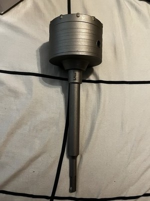 90mm Concrete Hole Saw with SDS Plus Shank - Tungsten Carbide Teeth READ