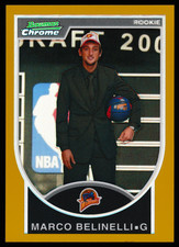 2007-08 Bowman Chrome Gold Refractor #156 Marco Belinelli RC #d 05/99