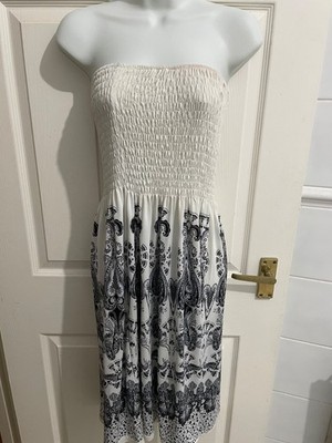 Dodo Damen XL/XXL schwarz/weiß ärmellos wadenlanges Kleid (sehr guter Zustand)