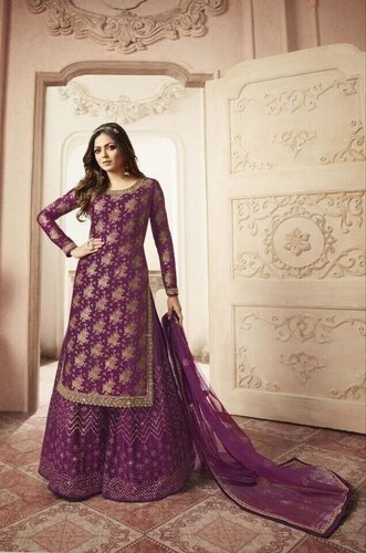 Costume Salwar Kameez Pakistan/Indien - Tissu Lawn 100% - Neuf Avec étiquettes - Style Bollywood Cousu/non Cousu