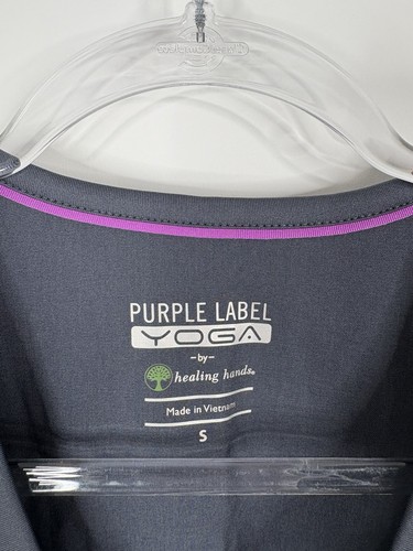 Healing Hands Purple Label Yoga Scrub Set SP Pewter Gray 9133P/2245 Medical NWT - Picture 4 of 9