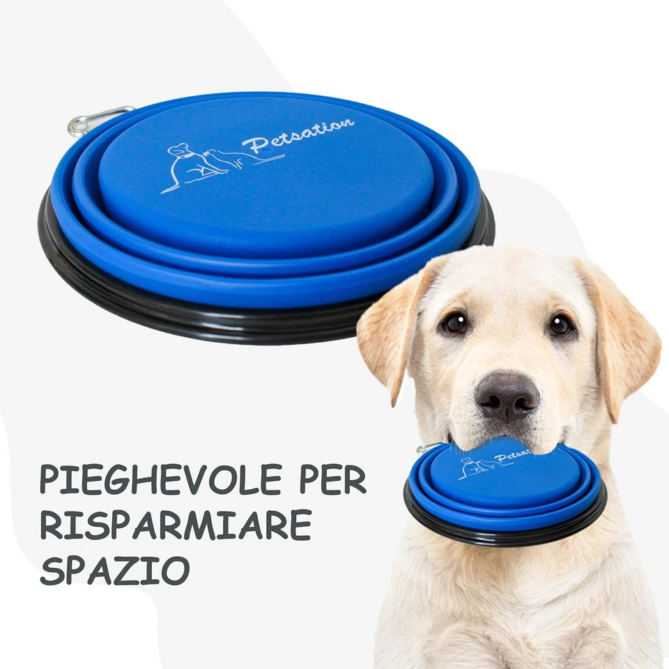 Ciotola Pieghevole per Cani [Originale] – Ciotola Da Viaggio, Mangiatoia E Abbev - Immagine 3 di 4