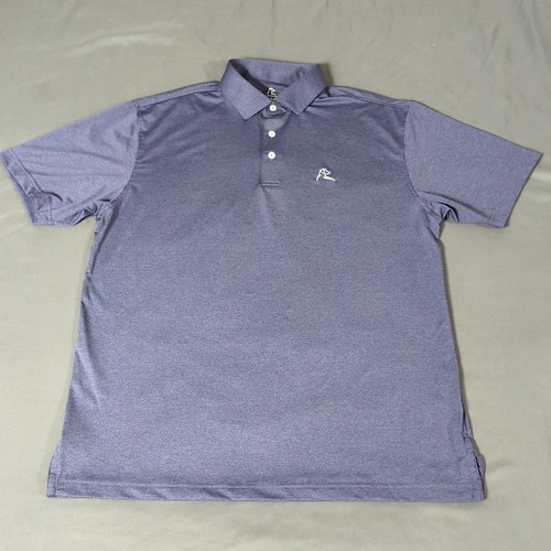 Rhoback Performance Polo Golf Kurzarm Annapolis Blau Herren Large Stretch