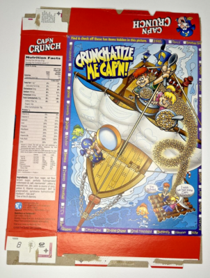 Vintage Empty Cap'n Crunch 16OZ Cereal Box SKU U198/52 | eBay