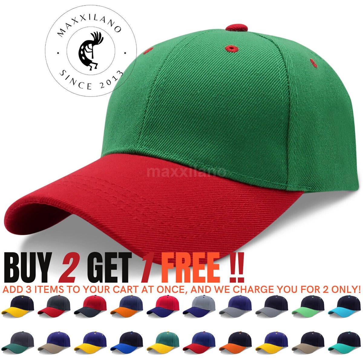 Baseball Cap Plain Trucker Hat Adjustable Solid Hats Polo Golf