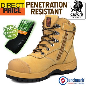 Canura Safety Work Boots Side Zip Anti 