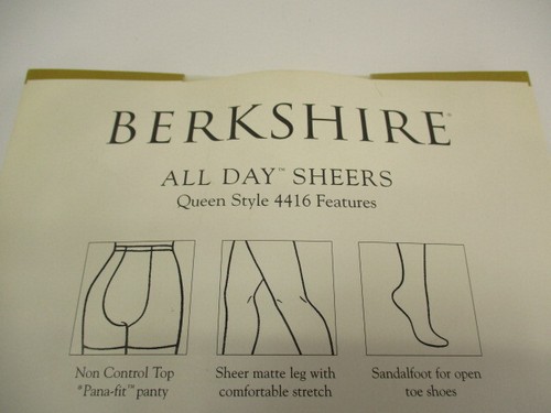 Berkshire Queen All Day Sheers Sandalfoot Pantyhose Style 4416 3X-4X IVORY - Picture 6 of 10