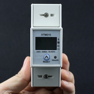 A DIN Hutschiene XTM015 LCD Digital Elektrozähler Wechselstromzähler Watt 5 80 A DIN Hutschiene XTM015 LCD Digital Elektrozähler Wechselstromzähler Watt 5 80