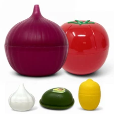 5 pcs Vegetable and Fruit Storage Containers in Fridge, Keep Fresh Longer