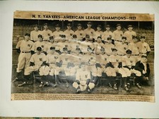 Yankees 1937 Insert NY Sunday News Joe DiMaggio Lou Gehrig Tony Lazzeri