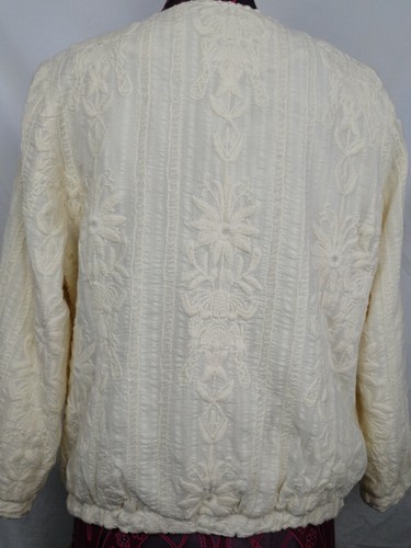BLEND SHE, Impresionante Chaqueta Crema Damas, BOHO, Talla XL, 100% Algodón - Imagen 5 de 5