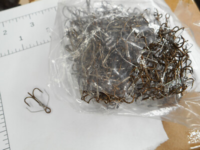 130+ Bronze WEEDLESS #6 treble Fishing HOOKS ROUGHLY 1 GROSS
