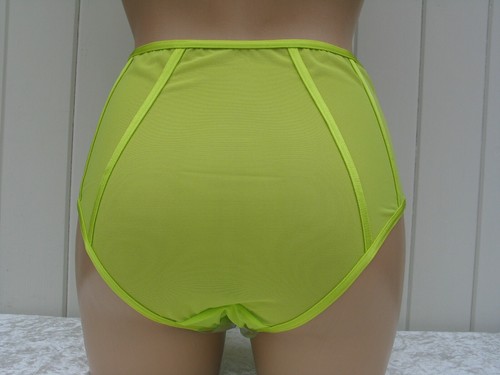 KNICKERS SIZE 8 NEON GREEN MESH ASOS HIGH WAIST LACED FRONT PANTY FREEPOST BNWT - Picture 5 of 5