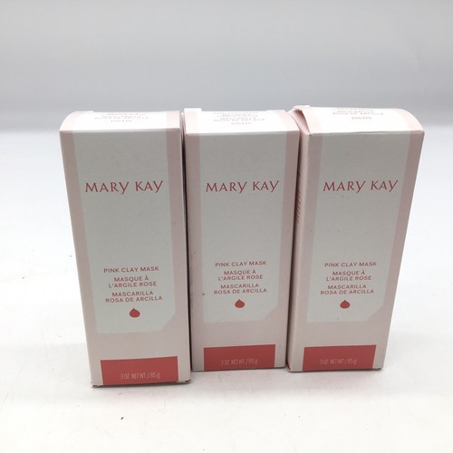 Mary Kay Pink Clay Mask 3 oz. Dry To Oily Skin 155315 Lot Of 3 New In Box - Picture 2 of 5