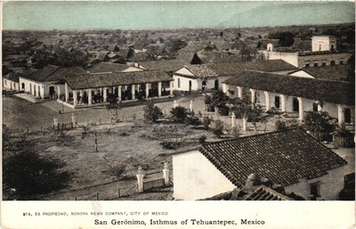 San Geronimo Station Isthmus of Tehuantepec Mexico Aerial View Postcard c1905