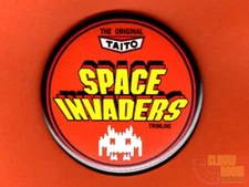 One 2.25" round Space Invaders Taito arcade art fridge/locker magnet