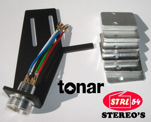 Porta testina fono Per Lenco Nero Alluminio Tonar Phono Cartuccia Scocca