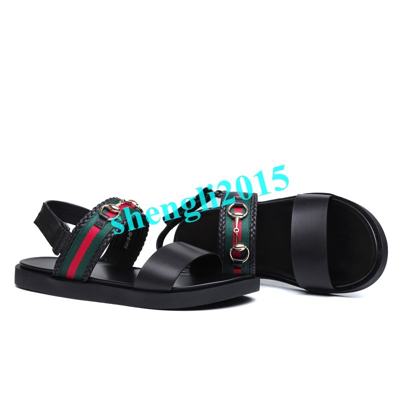 New Summer Mens Mens Mens Real Leather OPEN TOE Beach Casual Roman Sandals shoes 379100 New Summer Mens Mens Mens Real Leather OPEN TOE Beach Casual Roman Sandals shoes 379100