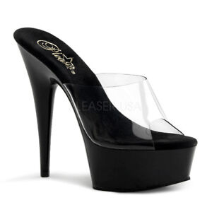 Black Clear Platform Mens Drag Queen 