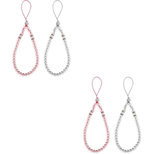 2 PCS Mobile Phone Lanyard Beaded Wrist Chain Cell Wristlet Strap - 第 4/12 張圖片