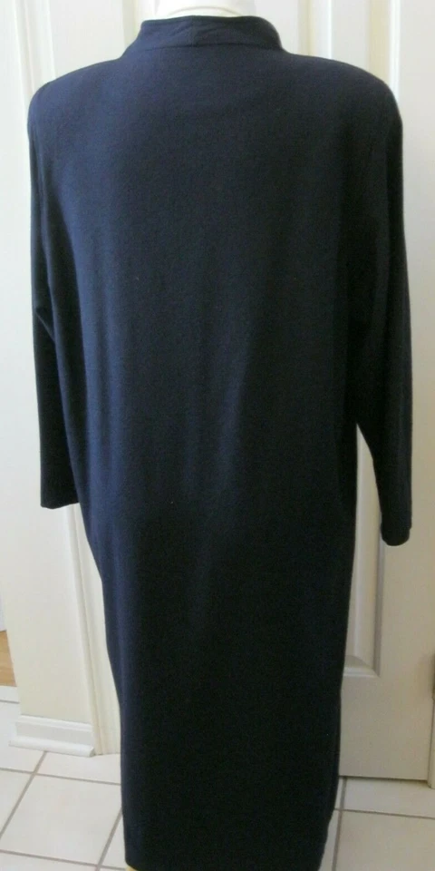 Abrigo para mujer Kristen Blake Classics negro de lana merino talla 10 Foto 3 de 4