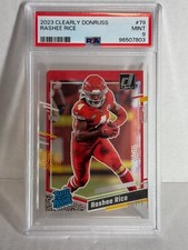 2023 Panini Clearly Donruss Rashee Rice #79 Rated Rookie RC PSA 9