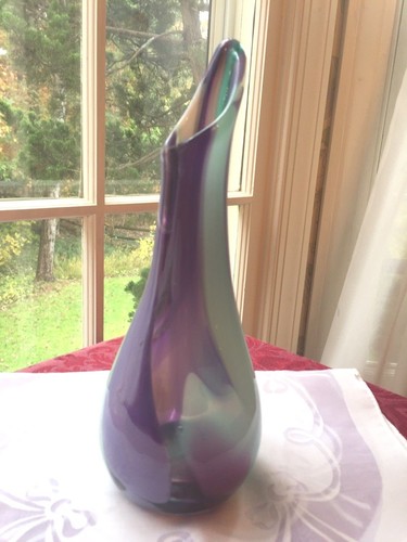 Stephen Rich Nelson Studio Art Glass Vase Pennsylvania artist - Picture 5 of 8