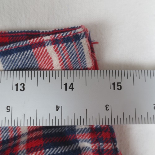 VTG 70s Wrangler Bell Bottoms Mens 32x32 (Actual 29x30) Red Plaid Flared USA - Picture 3 of 12