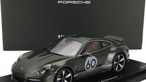Funkenmodell 1/18 Porsche 911 992 Sport Classic 2022 eichengrün WAP0210110SSPC - Video 1 von 1