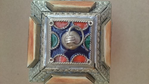 Emaille Cloisonne Metall Schmuck Schmuck Deckeldose mit Fuß - Bild 5 von 10