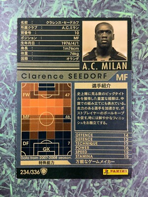 Panini WCCF 2007-08 Clarence Seedorf AC Milan Football Soccer card