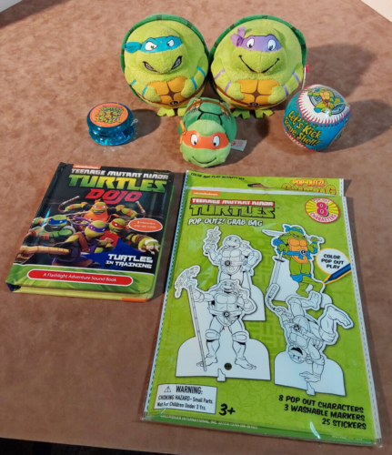 Teenage Mutant Ninja Turtles Lot - Beanie Babies, Picture Book, Yo-Yo, Baseball - Picture 1 of 19