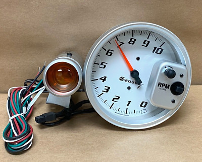 Equus E5080 5 Inch Tachometer 5000 Series 0-10,000 RPM White Face NEW