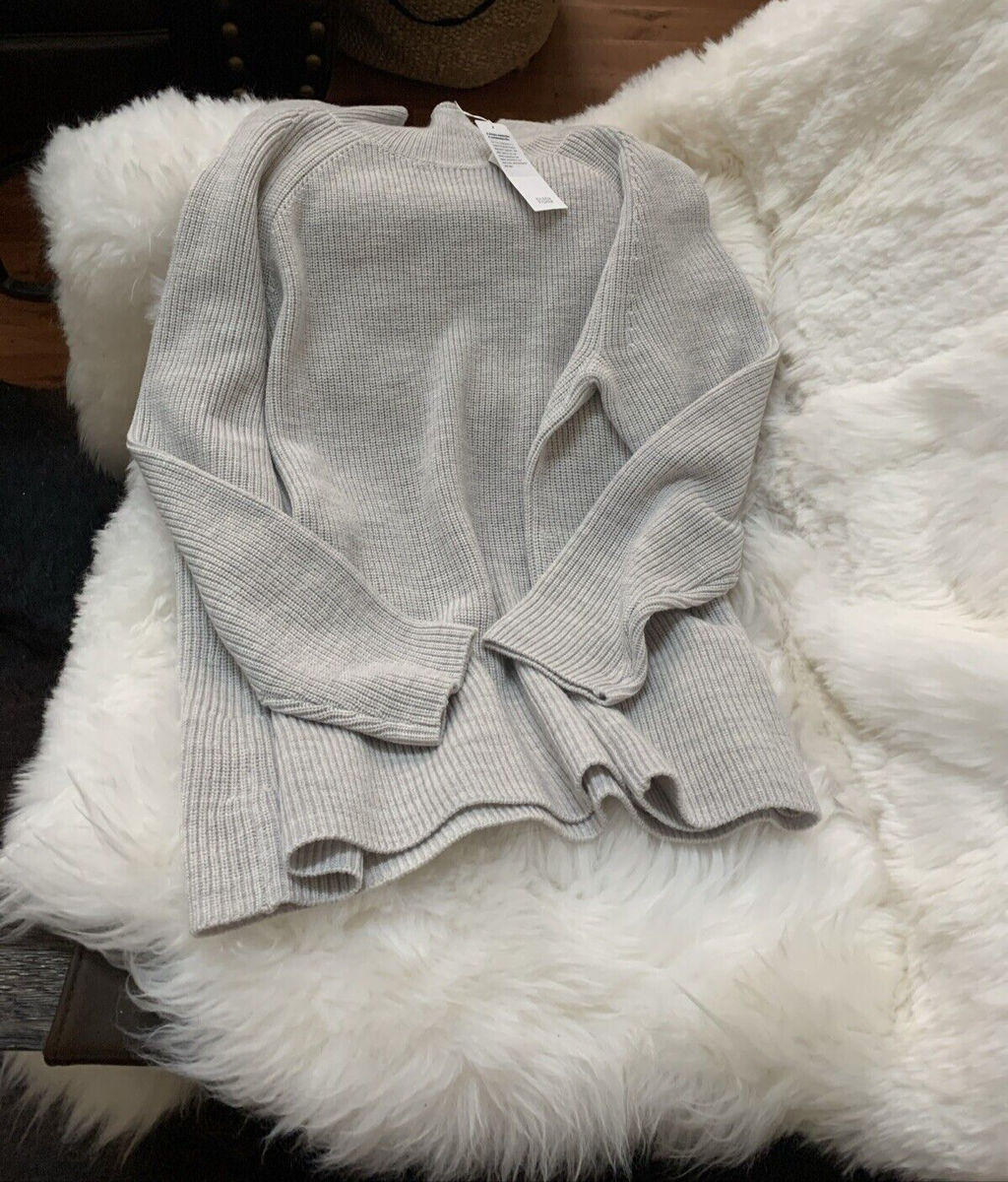 Eileen Fisher  Turtleneck Raglan Top レディース Sweaters Sea Salt NWT Eileen Fisher Sea Salt Extra Fine Merino Wool Turtle