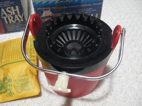 Vintage 70er 1974 BAR BOOY Boot/Camper/Trailer wind- & auslaufsichere Aschenbecher Posten - Bild 3 von 14