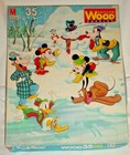 DONALD, GOOFY,  PLUTO SNOW SCENE WOOD 35 Pc PUZZLE 1983 WALT DISNEY  4296-8 — photo 3