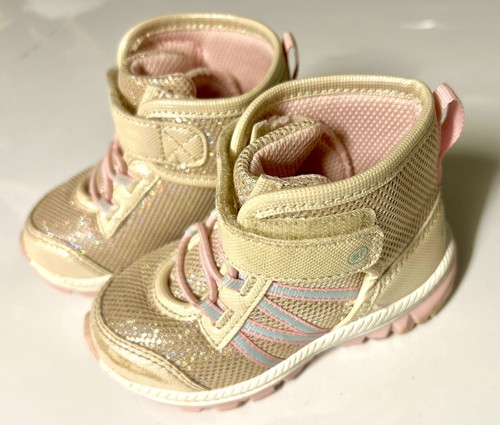 Stride Rite 360 6T girls Freya Fashion Sparkle Boots pink & champagne shoes - Picture 20 of 20