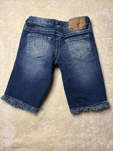 True Religion Girls Bermuda Length Cut Off Shorts Size 7