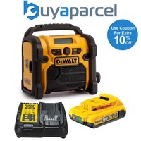 Dewalt DCR020 240v XR Compact DAB Digital Radio + 2.0AH 18v Battery + Charger