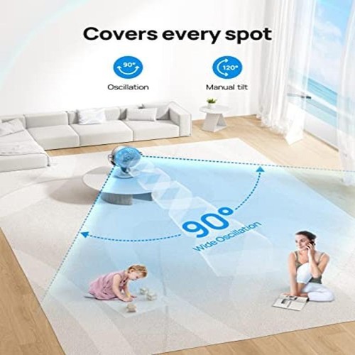 Smart Air Circulator Fan 13" H 70ft Remote Control 5 Modes Timer Office Home New - Picture 4 of 6